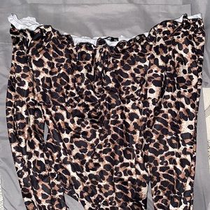 Leopard off shoulder body suit XXL (2X)